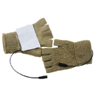 Zimowe podgrzewane rękawiczki bez palców do ładowania dla kobiet