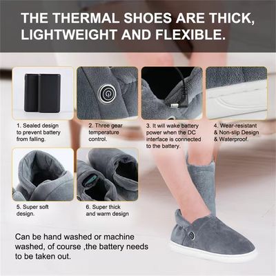 Grey usb electric foot warmer 110V adjustable temperature settings allowing customized warmth for maximum comfort during