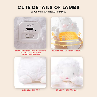 Nigdy nie bądź bez ciepła i energii z naszą uroczą owczarką plushie hand warmer power bank