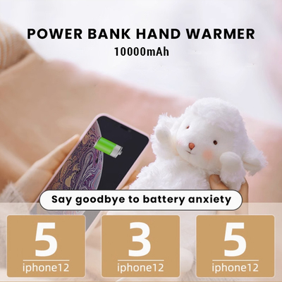 Elektryczny podgrzewacz dłoni lalka świąteczna 10000mAh USB grzejnik z podgrzewaczem przenośnym