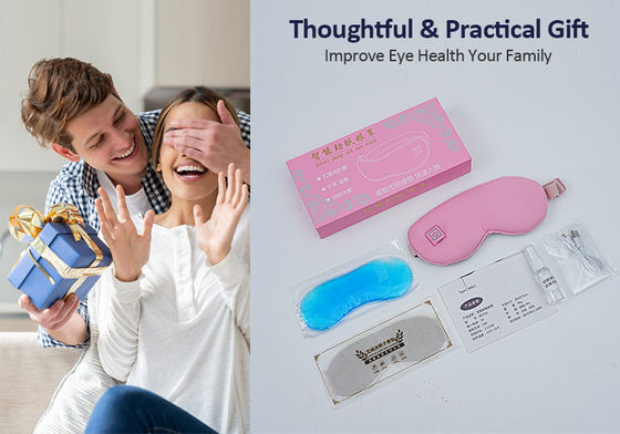 Bezprzewodowa, grafenowa, samonagrzewająca się maska na oczy z kojącym ciepłem i zimnym okładem na suche oczy, jęczmień, relaks zmęczonych oczu