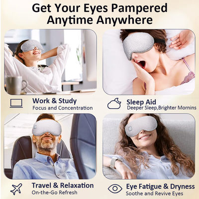 Bezprzewodowa, grafenowa, samonagrzewająca się maska na oczy z kojącym ciepłem i zimnym okładem na suche oczy, jęczmień, relaks zmęczonych oczu