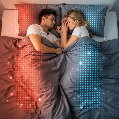 Inteligentny koc termiczny Sheerfond Cooled Blanket z przepływem powietrza dla osób, którym jest gorąco w nocy