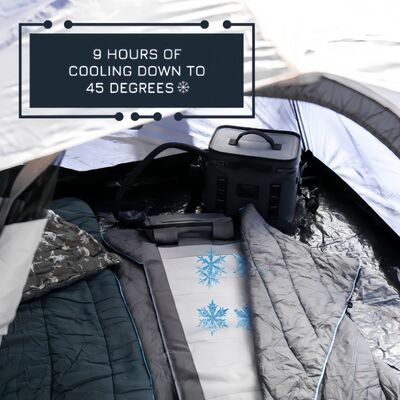 Przenośne krzesło kempingowe z ergonomiczną konstrukcją i odpinaną podkładką chłodzącą dla komfortowych aktywności i wydarzeń na świeżym powietrzu