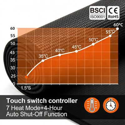 Dostosuj podkładkę pod mysz z podgrzewaniem i ochroną przed przegrzaniem, z ładowaniem bezprzewodowym i podpórką pod nadgarstek, inteligentna podgrzewana podkładka pod mysz