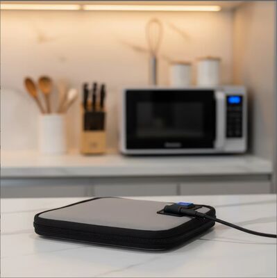Wielokrotnie używalny elektryczny pudełko na obiad z cyfrowym sterowaniem Nieprzyczepiony pojemnik wewnętrzny USB Wyposażony 1L Pojemność do użytku domowego samochodu RV