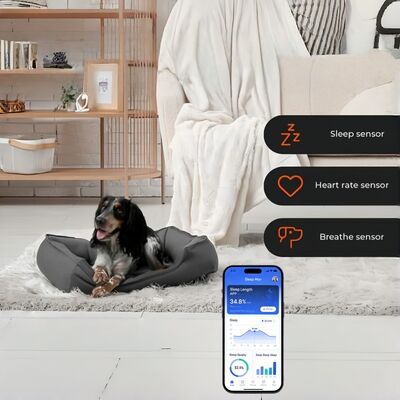 Inteligentny monitor zdrowia łóżka dla zwierząt gadów Śledź tętno Częstość oddechów Podkładka do spania Sterowanie Wi-Fi Na zewnątrz i do użytku w samochodzie Mata dla zwierząt