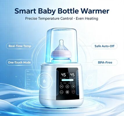 200W Elektryczny podgrzewacz butelki dla niemowląt 30‐65°C Kontrola temperatury Ochrona przed suszeniem Ochrona przed suszeniem Automatyczne wyłączanie Podgrzewacz mleka do piwa