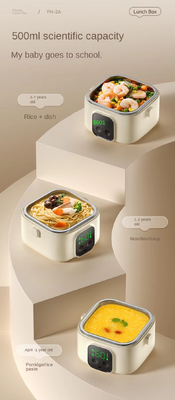Home Electric Heating Lunch Box, Mini Portable Food Warmer, 304 stali nierdzewnejSzybkie ogrzewanie, oszczędność miejsca dla domowej kuchni rodzinnej