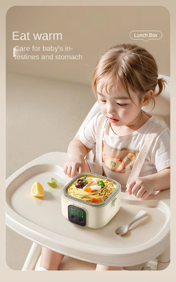Home Electric Heating Lunch Box, Mini Portable Food Warmer, 304 stali nierdzewnejSzybkie ogrzewanie, oszczędność miejsca dla domowej kuchni rodzinnej