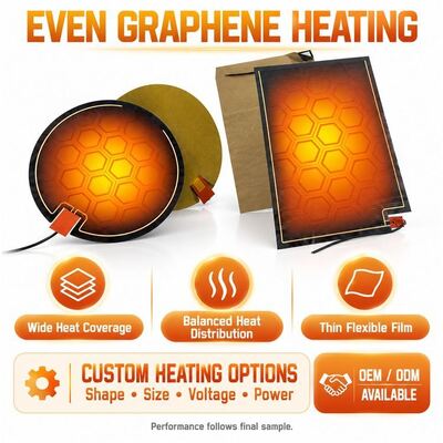 Grafen Mirror Defogger Heating Pad, Custom Shape Size Voltage, Flexible Film dla lusterek w łazience