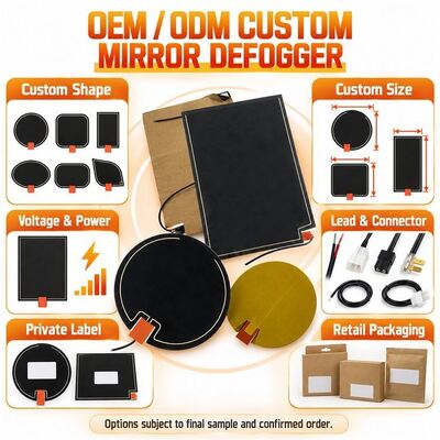 Grafen Mirror Defogger Heating Pad, Custom Shape Size Voltage, Flexible Film dla lusterek w łazience