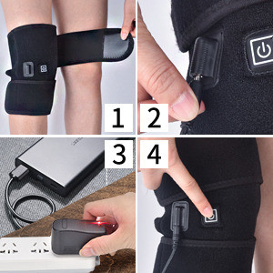 Ładowanie USB do terapii cieplnej Wrap do urazu kolana Materiał grafenowy o temperaturze 45 stopni