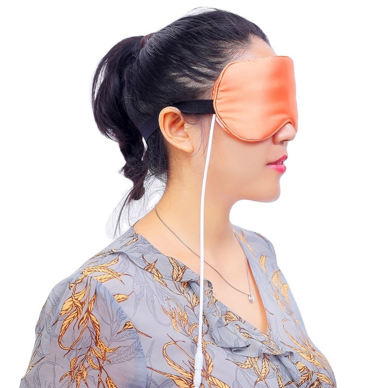 Grafenowe pakiety cieplne Elektryczna jedwabna maska ​​​​na oczy dla mężczyzn i kobiet