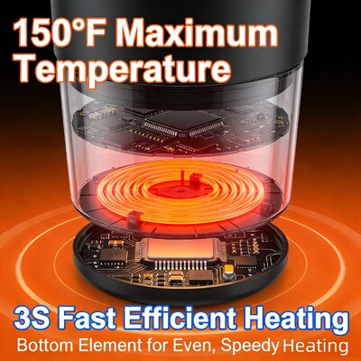 Inteligentny kubek Odm Temperature Control Smart Mug 2, 14 16 uncji, samopodgrzewający się kubek do kawy z 80-minutową żywotnością baterii i ulepszonym wzornictwem, czarny