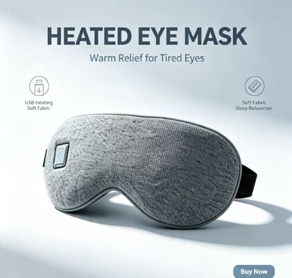Gorąca maska do oczu, Super Soft PU Elektryczna Warm Eye Mask 35-55°C Regulowalna temperatura, 1000mAh Przenośna grzewcza maska do oczu do łagodzenia zmęczenia oczu, Biuro podróży do użytku domowego i szkolnego