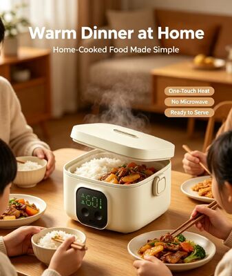 Home Electric Heating Lunch Box, Mini Portable Food Warmer, 304 stali nierdzewnejSzybkie ogrzewanie, oszczędność miejsca dla domowej kuchni rodzinnej
